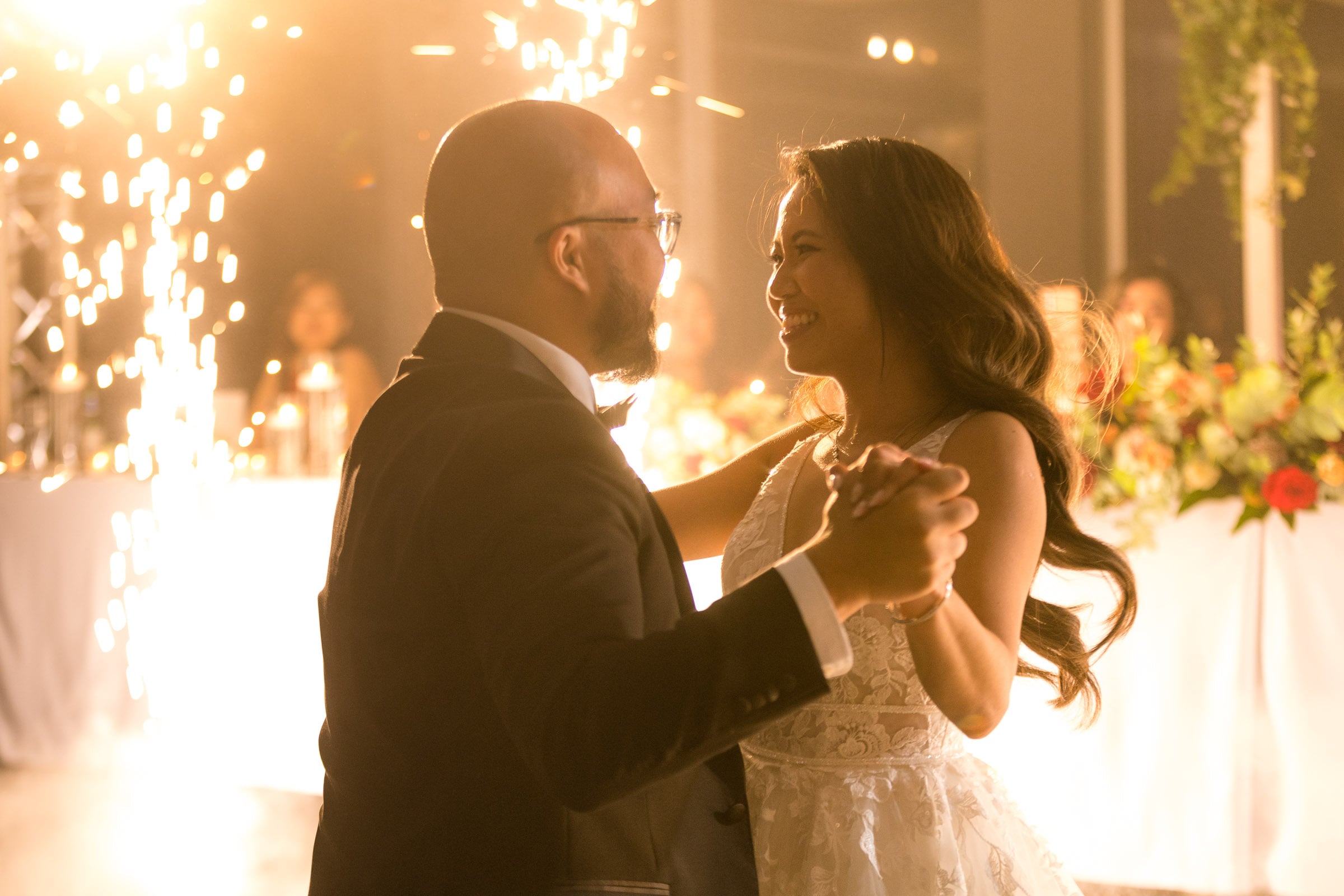 bridal dance with sparklers by Dream Weddings